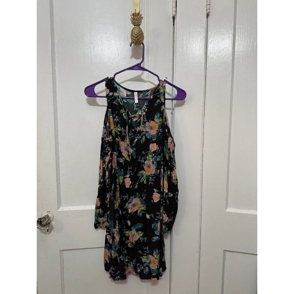 Xhilaration women size, large floral long sleeve dress - Picture 1 of 9